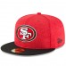 Men's San Francisco 49ers New Era Scarlet/Black 2018 NFL Sideline Home Official 59FIFTY Fitted Hat 3058341